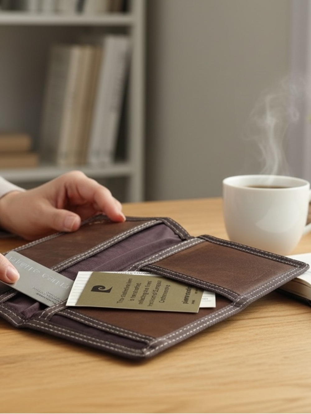 Pierre Cardin Classic Brown Leather Wallet with Interior Slots